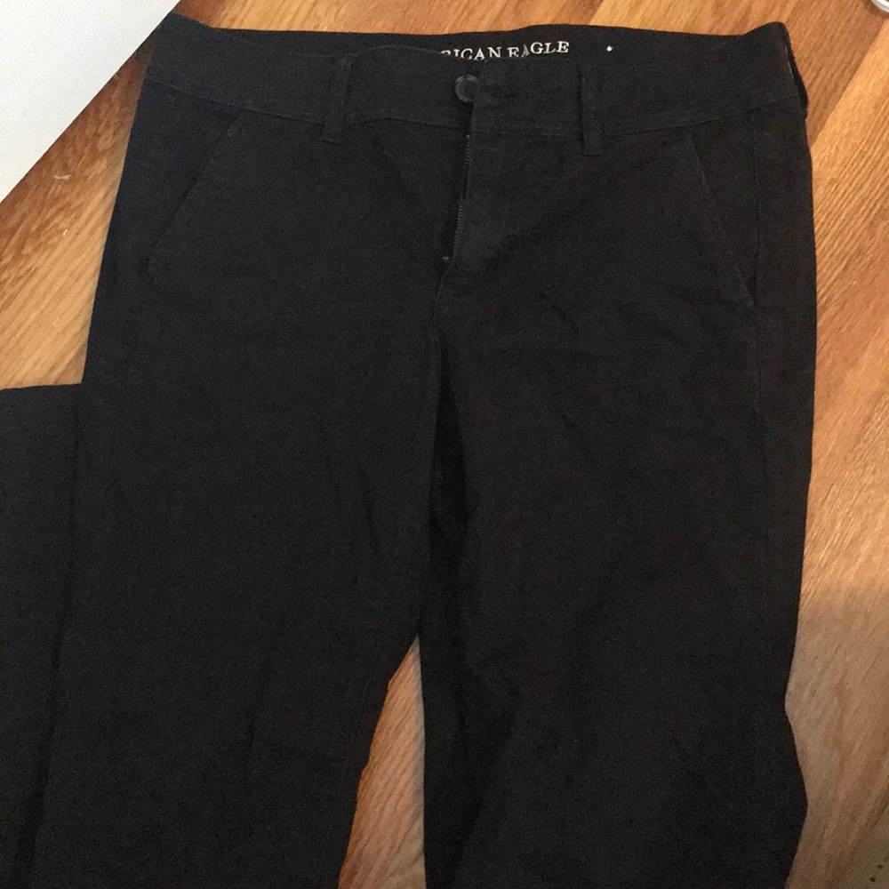 American eagle kick boot black pants